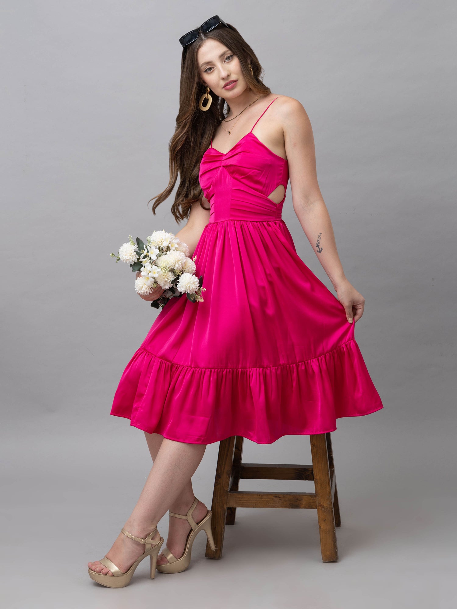 Harper Hot Pink Mini Dress – Hauteque - Main Image